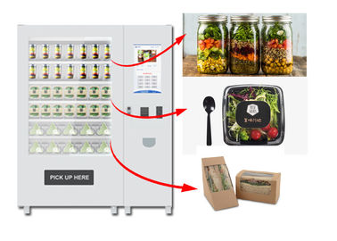 냉장된 자동적인 과일 신선한 샐러드 자동 판매기 22 인치 광고 스크린